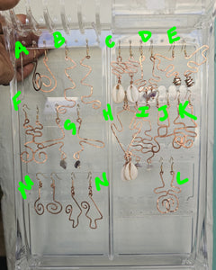 Hammered Copper Earrings